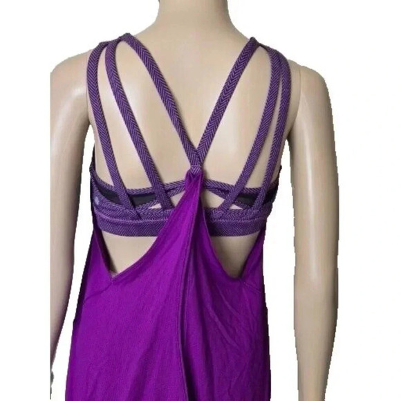 Lululemon Nouveau Limits Strappy Back Tank tender violet open back size 8 - Picture 4 of 6